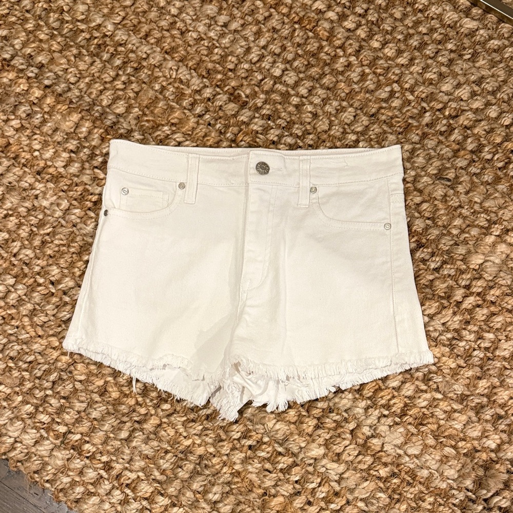 Celebrity Pink Off-White Jean Shorts